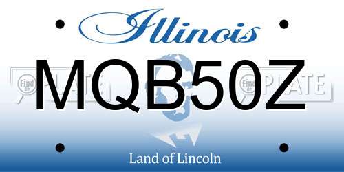 MQB50Z Illinois License Plate