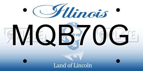 MQB70G Illinois License Plate