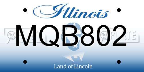 MQB802 Illinois License Plate