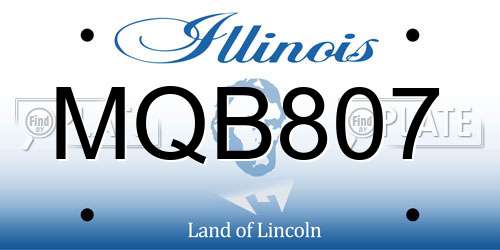MQB807 Illinois License Plate