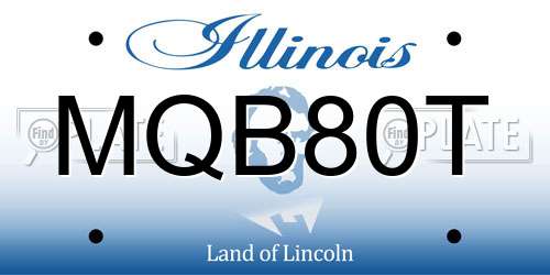 MQB80T Illinois License Plate