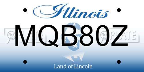 MQB80Z Illinois License Plate