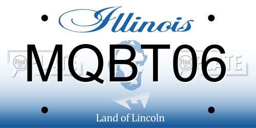 MQBT06 Illinois License Plate