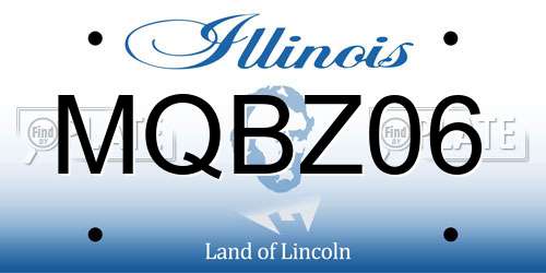 MQBZ06 Illinois License Plate