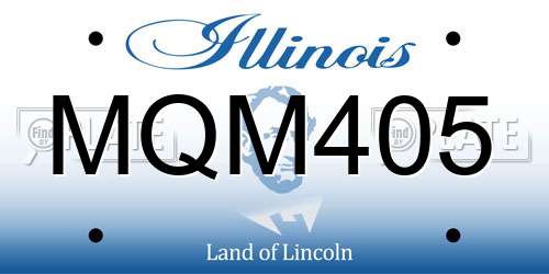 MQM405 Illinois License Plate