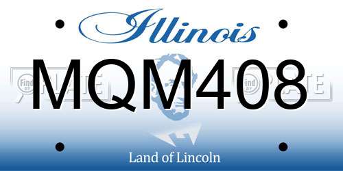 MQM408 Illinois License Plate