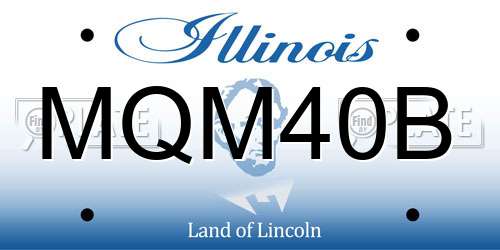 MQM40B Illinois License Plate