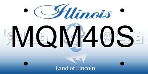MQM40S Illinois License Plate