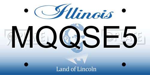 MQQSE5 Illinois License Plate