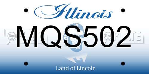 MQS502 Illinois License Plate