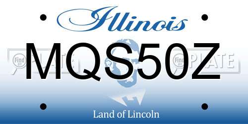 MQS50Z Illinois License Plate