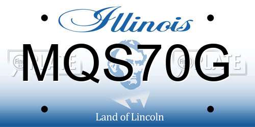 MQS70G Illinois License Plate