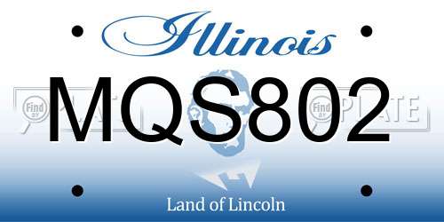 MQS802 Illinois License Plate