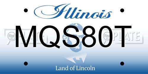 MQS80T Illinois License Plate
