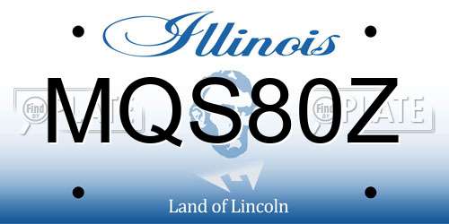 MQS80Z Illinois License Plate