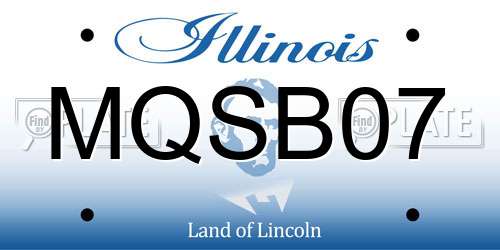 MQSB07 Illinois License Plate