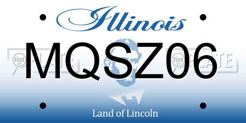 MQSZ06 Illinois License Plate