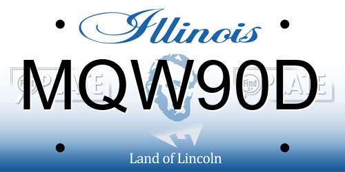 MQW90D Illinois License Plate