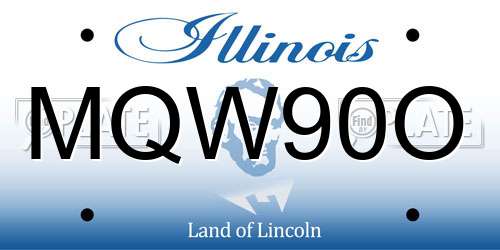 MQW90O Illinois License Plate