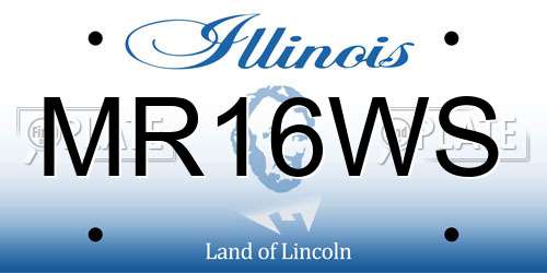 MR16WS Illinois License Plate