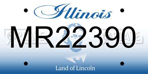 MR22390 Illinois License Plate