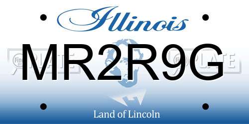 MR2R9G Illinois License Plate