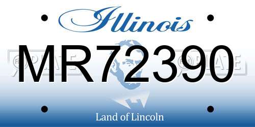 MR72390 Illinois License Plate