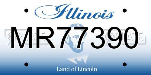 MR77390 Illinois License Plate
