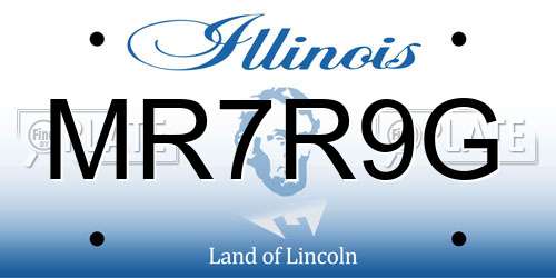 MR7R9G Illinois License Plate