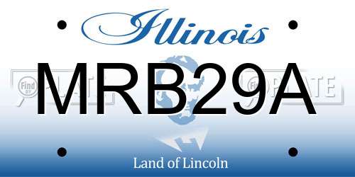 MRB29A Illinois License Plate
