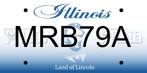 MRB79A Illinois License Plate