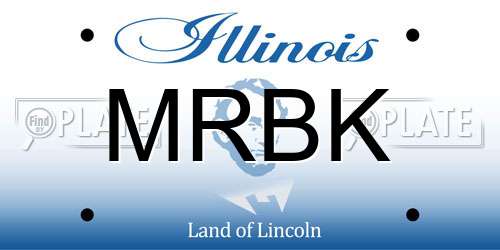 MRBK Illinois License Plate