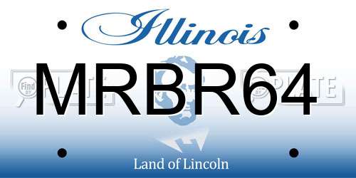MRBR64 Illinois License Plate