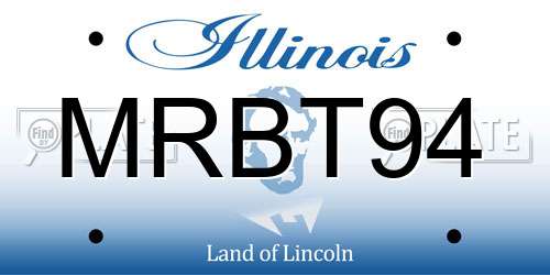 MRBT94 Illinois License Plate