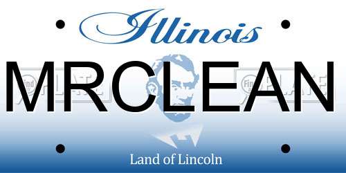MRCLEAN Illinois License Plate