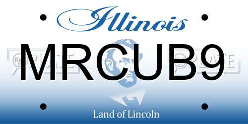 MRCUB9 Illinois License Plate