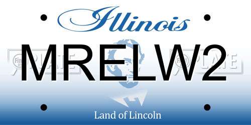 MRELW2 Illinois License Plate