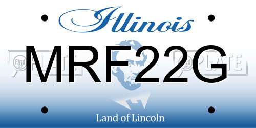 MRF22G Illinois License Plate
