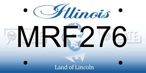 MRF276 Illinois License Plate