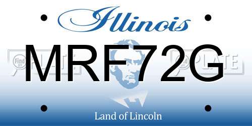 MRF72G Illinois License Plate