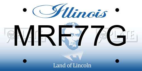 MRF77G Illinois License Plate
