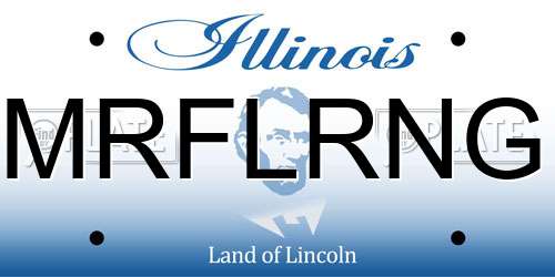 MRFLRNG Illinois License Plate