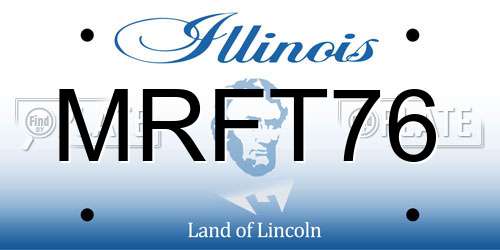 MRFT76 Illinois License Plate