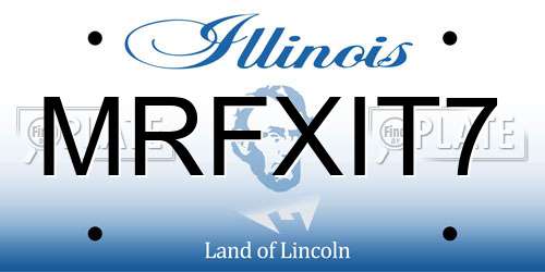 MRFXIT7 Illinois License Plate