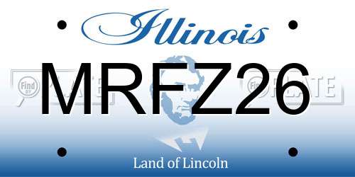 MRFZ26 Illinois License Plate