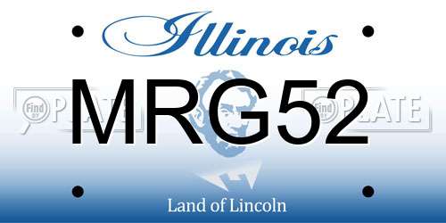 MRG52 Illinois License Plate