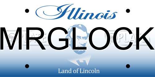 MRGLOCK Illinois License Plate