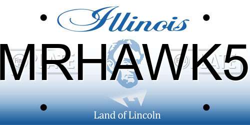 MRHAWK5 Illinois License Plate