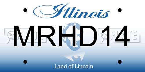MRHD14 Illinois License Plate