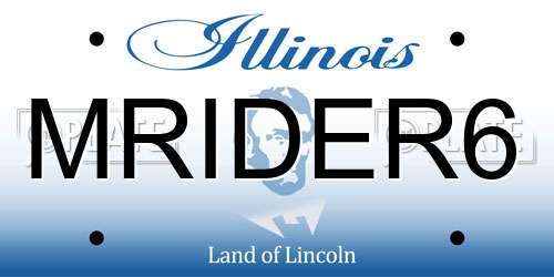 MRIDER6 Illinois License Plate